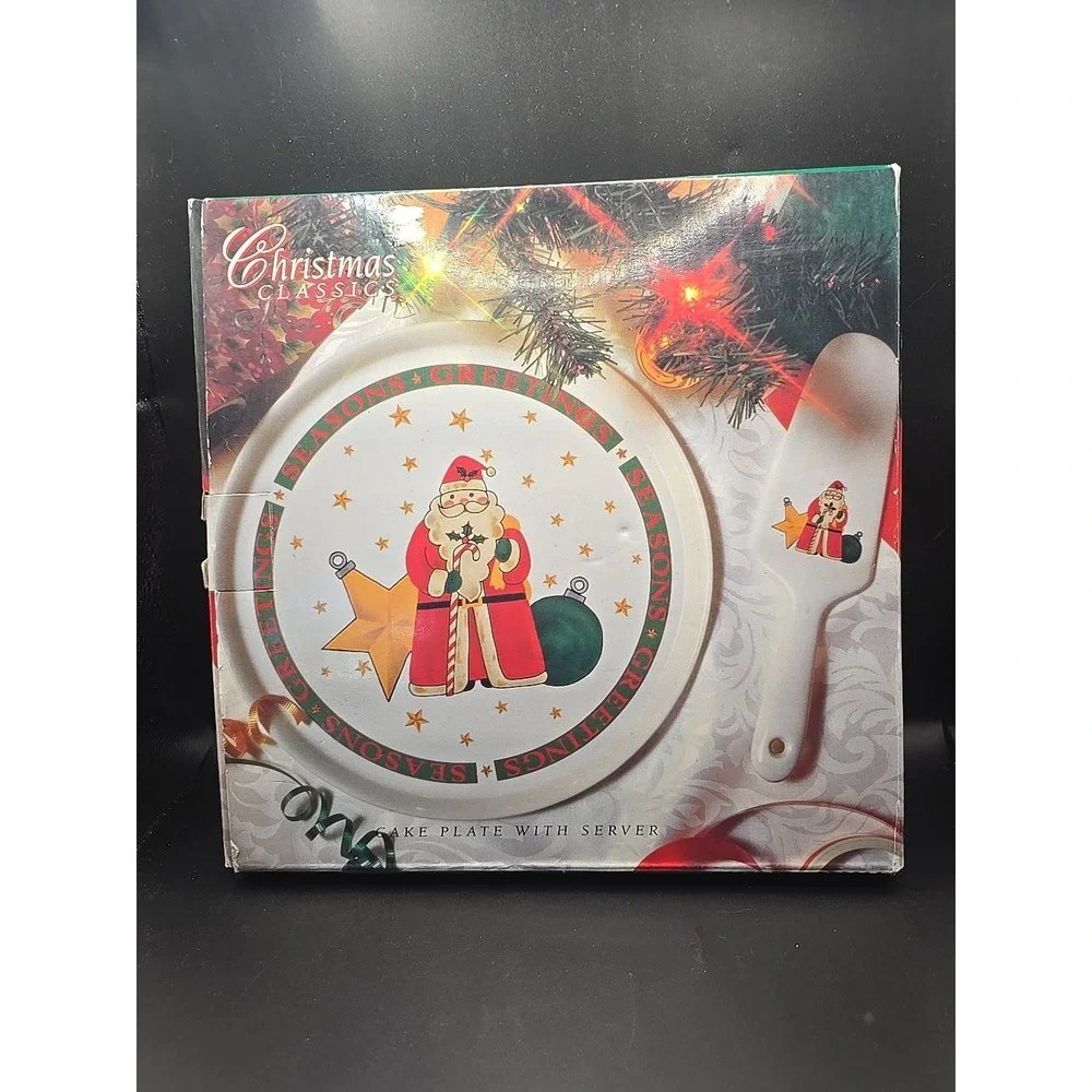 Cake Plate & Server Seasons Greetings‎ Signature Housewares Japan 11